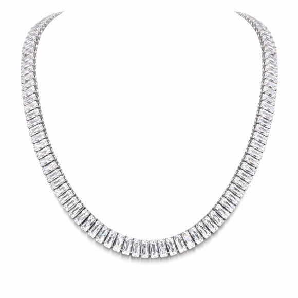 Lab Diamond Tennis Necklace The Larynah - Picture 5 of 16